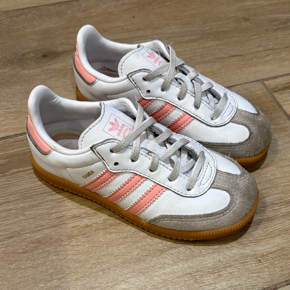 Adidas Kids Samba Sneakers - White, Pink